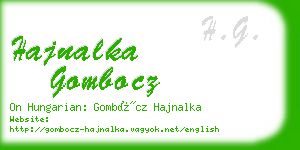 hajnalka gombocz business card